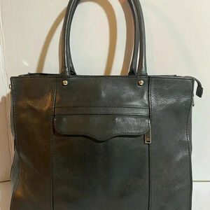 Rebecca Minkoff black leather satchel handbag